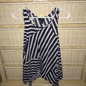 H&M navy and white racerback cami